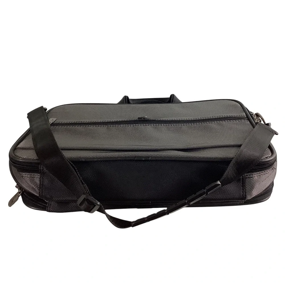 Samsonite Black Grey Ballistic Nylon Laptop Briefcase Travel Messenger Bag